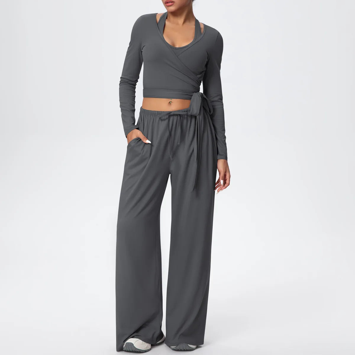 Space Gray 3-Piece Athleisure Set