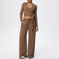 Chocolate Brown 3-Piece Athleisure Set