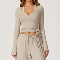 Linen Brown 3-Piece Athleisure Set