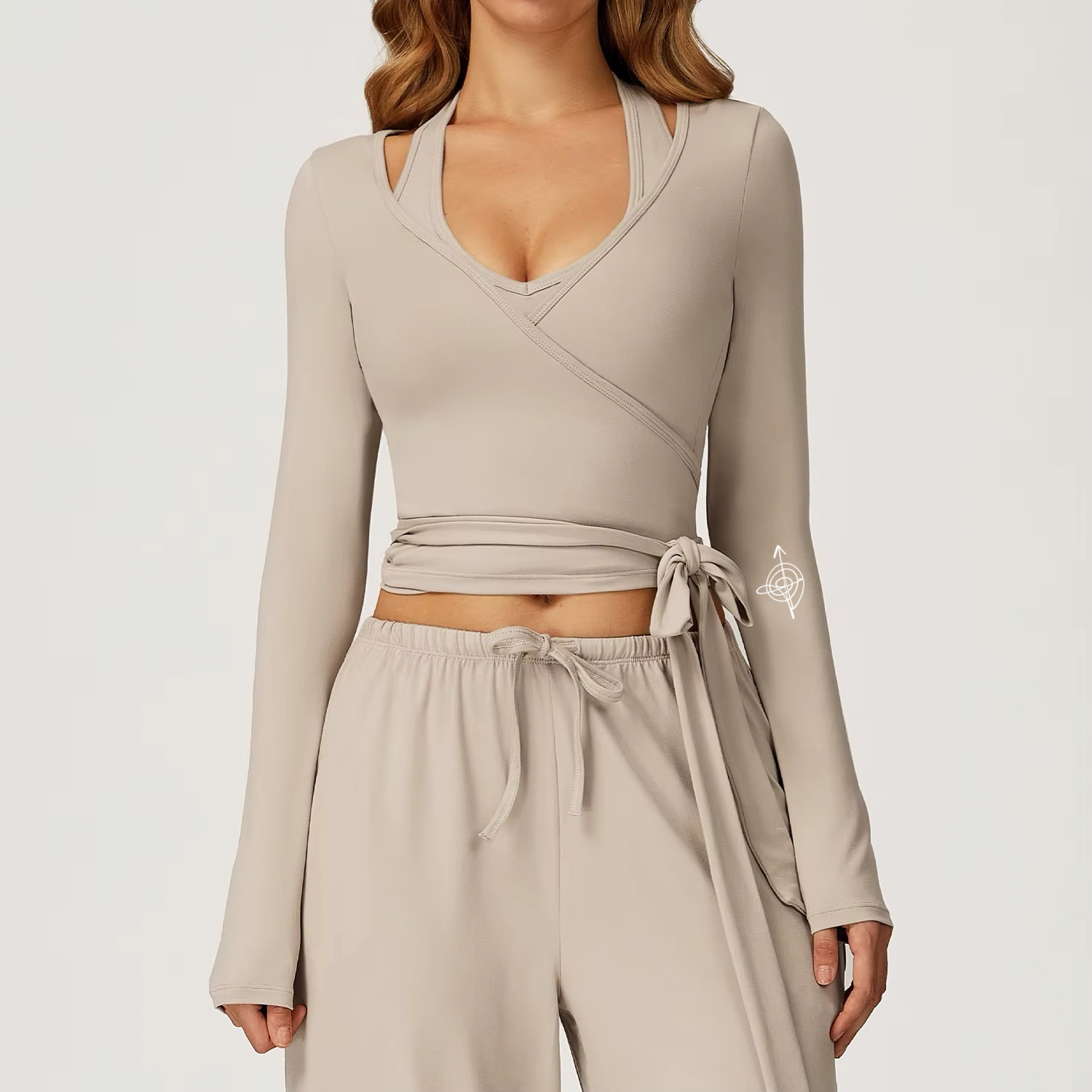 Linen Brown 3-Piece Athleisure Set